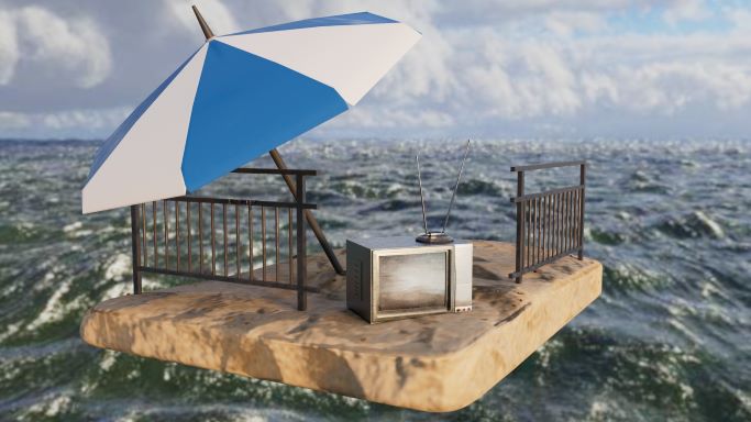 cornered render outside